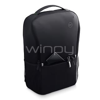 Mochila Dell EcoLoop Essential de 16” (Soporte 14-16”, Resistente al Agua, Negro)
