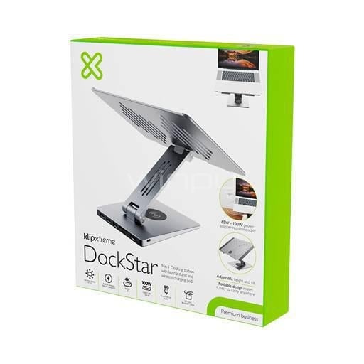 Estación de Acoplamiento Klip Xtreme DockStar (Ergonómico, USB-C, HDMI, RJ45)