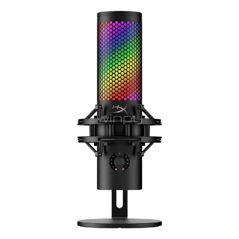 Micrófono HyperX QuadCast S RGB (USB-C, Condensador, Antivibración, 4 Patrones)