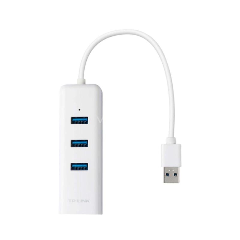 Adaptador TP-Link UE330 (USB 3.0, Gigabit Ethernet + USB x3, Blanco)
