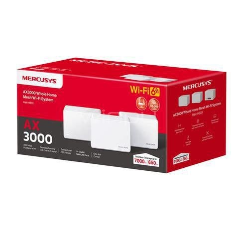 Sistema Mesh Mercusys Halo H80X (3 unidades, Doble Banda, Wi-Fi 6, AX3000)