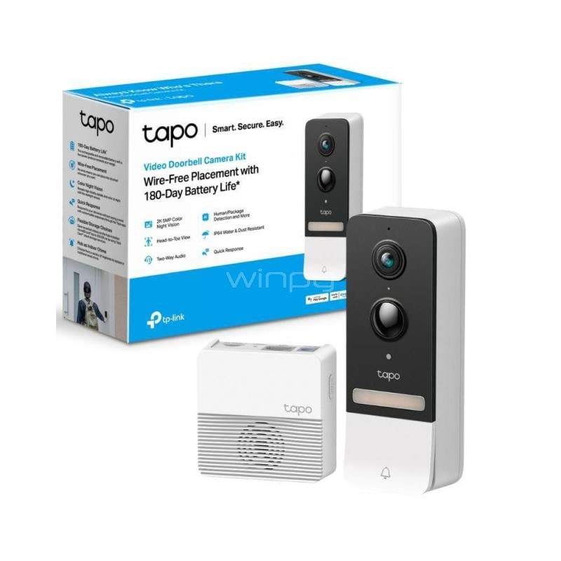 Timbre Inteligente TP-Link Tapo D230S1 (5MP, 160 grados, Blanco)