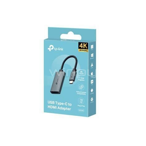 Adaptador USB-C a HDMI TP-Link (Hasta 4K, 60Hz, Plug and Play, Negro)