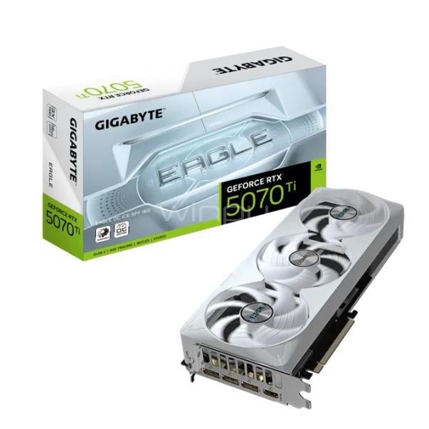 Tarjeta gráfica Gigabyte GeForce RTX 5070 Ti EAGLE OC ICE SFF de 16GB GDDR7