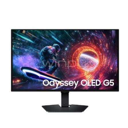 Monitor Samsung Odyssey OLED G5 de 27” (IPS, QHD, 180Hz, 0.03ms, DP+HDMI, FreeSync)