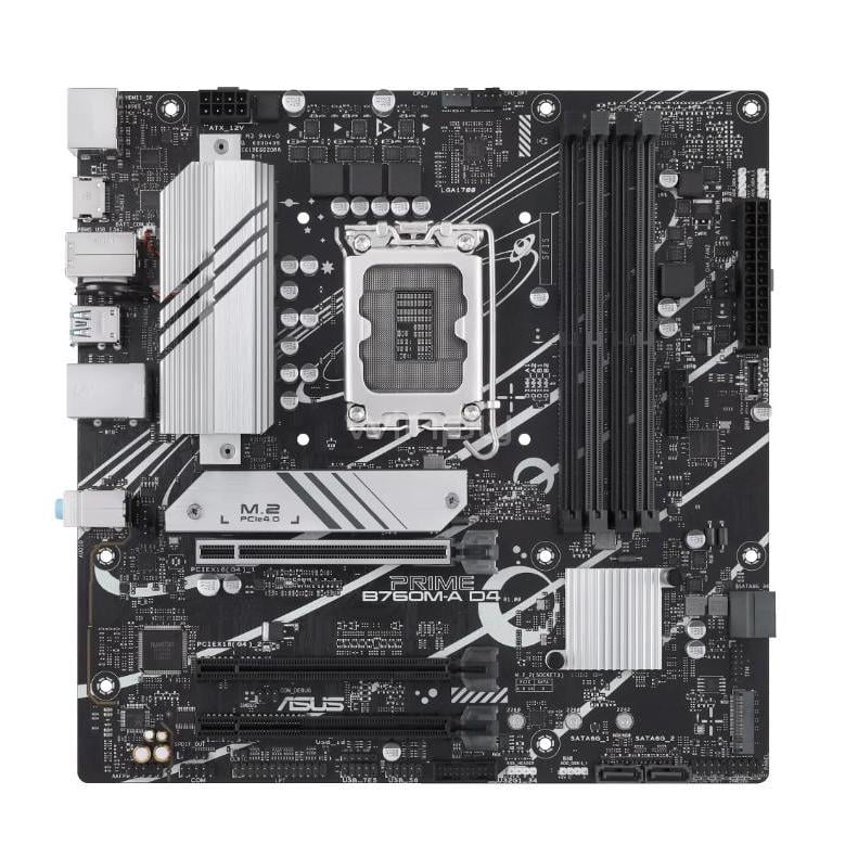 Placa Madre Asus Prime B760M-A D4-CSM (LGA1700, DDR4 x4, M.2 x2, Micro-ATX)