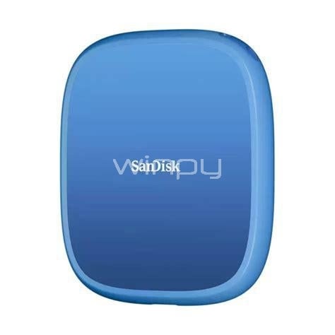 Disco portátil SSD SanDisk de 1TB (USB-C, hasta 1050MBs, IP65, Azul)
