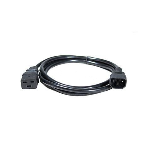 Cable de Poder Exelink Tipo C14 a C19 de 1.8 Metros (10A, 250V, Negro)
