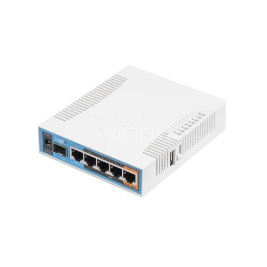 Router Mikrotik hAP ac de 5 puertos (Dual-Band AC1750, 720MHz CPU, 128MB RAM, SFP, PoE-Out)