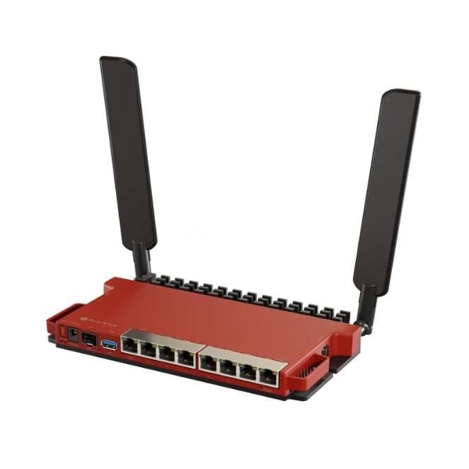 Router Mikrotik L009UiGS-2HaxD-IN de 9 puertos (Dual-Core 800MHz, 512MB RAM, WiFi 6 AX600, RouterOS L5)
