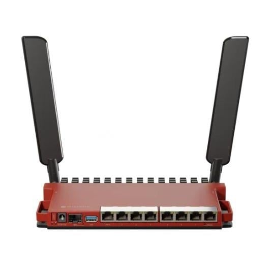 Router Mikrotik L009UiGS-2HaxD-IN de 9 puertos (Dual-Core 800MHz, 512MB RAM, WiFi 6 AX600, RouterOS L5)
