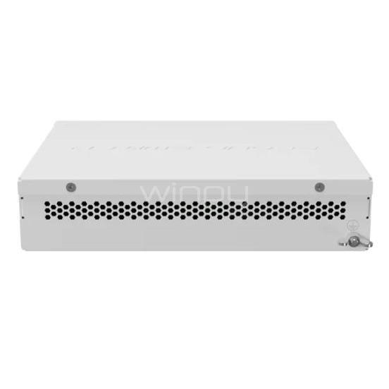 Switch Mikrotik de 10 Puertos (8 Puertos Giga RJ45 + 2 Puertos SFP+ 10Gbps, SwitchOS Lite)