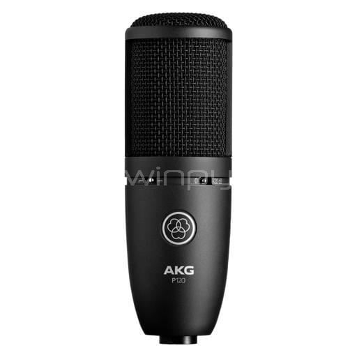 Micrófono AKG P120 (Cardioide, Metal, Negro)