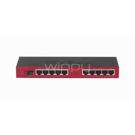 Router MikroTik RB2011iLS-IN de 10 Puertos (5x Gigabit, 5x Fast Ethernet, SFP, RouterOS L4)