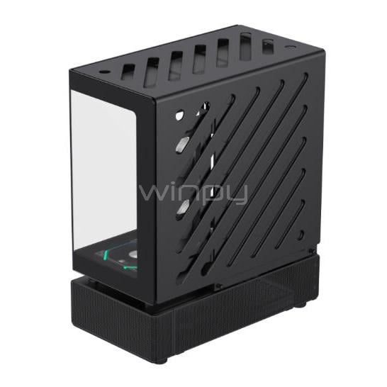 Gabinete Gamer GameMax N80 Black (Vidrio Templado Panorámico, Doble Cámara, ATX)