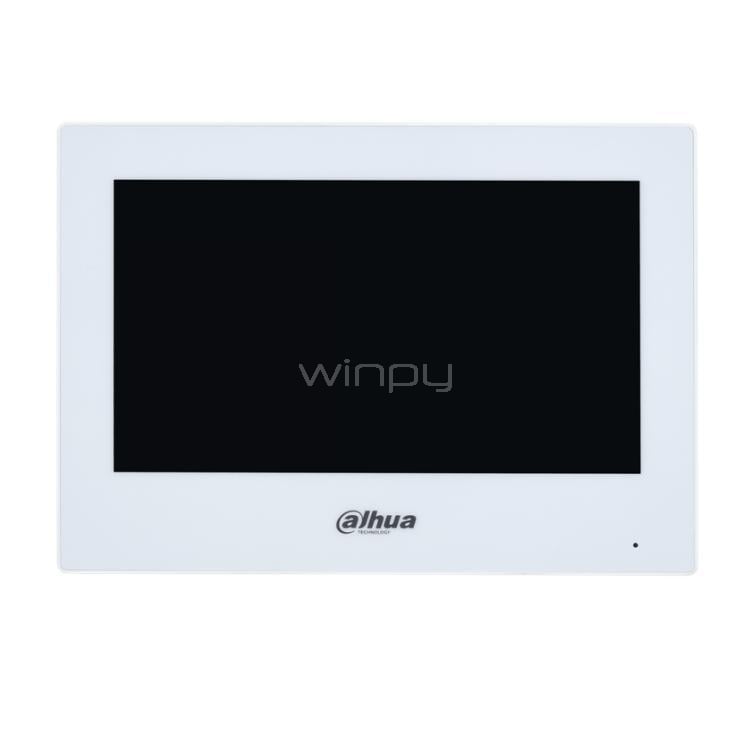 Videoportero IP Dahua DHI-VTH2621G-WP con Pantalla de 7“ (Wi-Fi, PoE, Pantalla Táctil, Blanco)