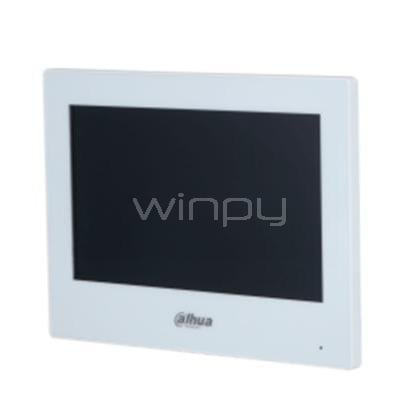 Videoportero IP Dahua DHI-VTH2621GW-WP de 7“ (Wi-Fi, PoE, Pantalla Táctil, Blanco)