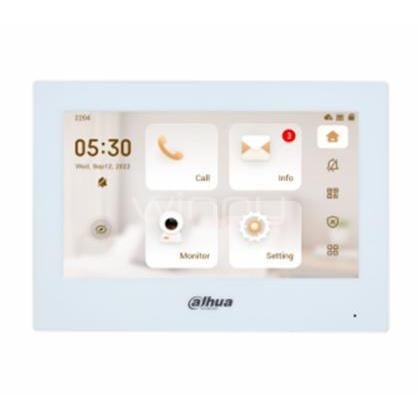 Videoportero IP Dahua DHI-VTH2621GW-WP de 7“ (Wi-Fi, PoE, Pantalla Táctil, Blanco)