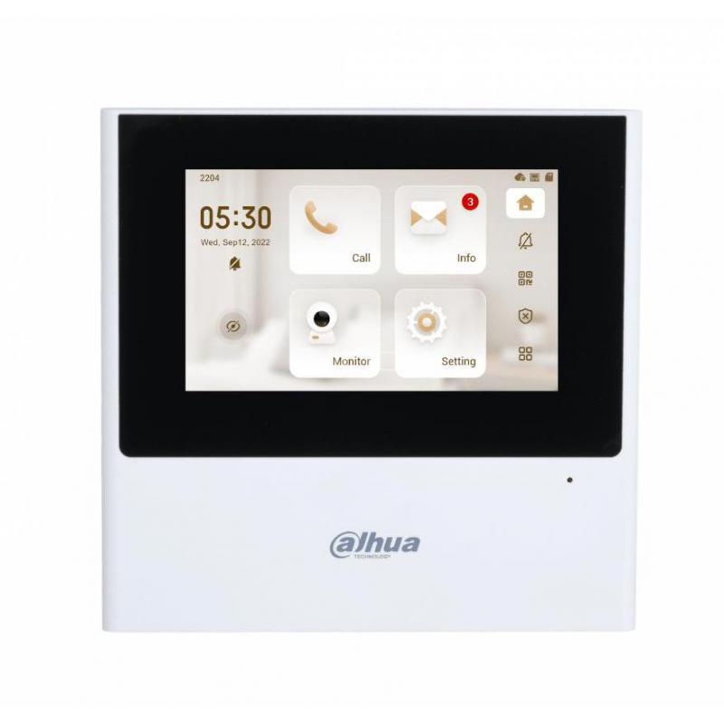 Videoportero IP Dahua DHI-VTH2611L-WP de 4,3“ (Wi-Fi, PoE, Pantalla Táctil, Blanco)