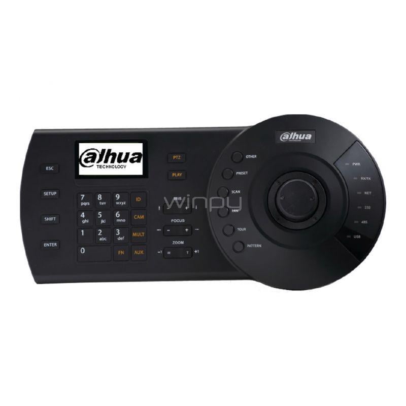 Teclado con Joystick Dahua de 3 ejes (Serial RS485/USB, Negro)