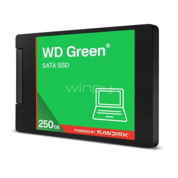 Disco SSD Western Digital Green de 250GB (2.5“ SATA, 545MB/s)