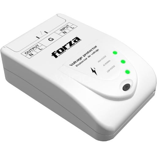 Protector de Voltaje Forza Zion FVP-6630B (Bloque Terminales, 6600W, 220V, Blanco)