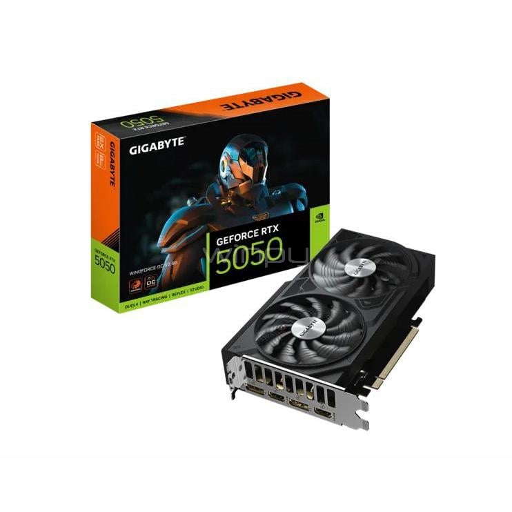 Tarjeta gráfica Gigabyte GeForce RTX 5050 WINDFORCE OC V2 de 8GB GDDR6