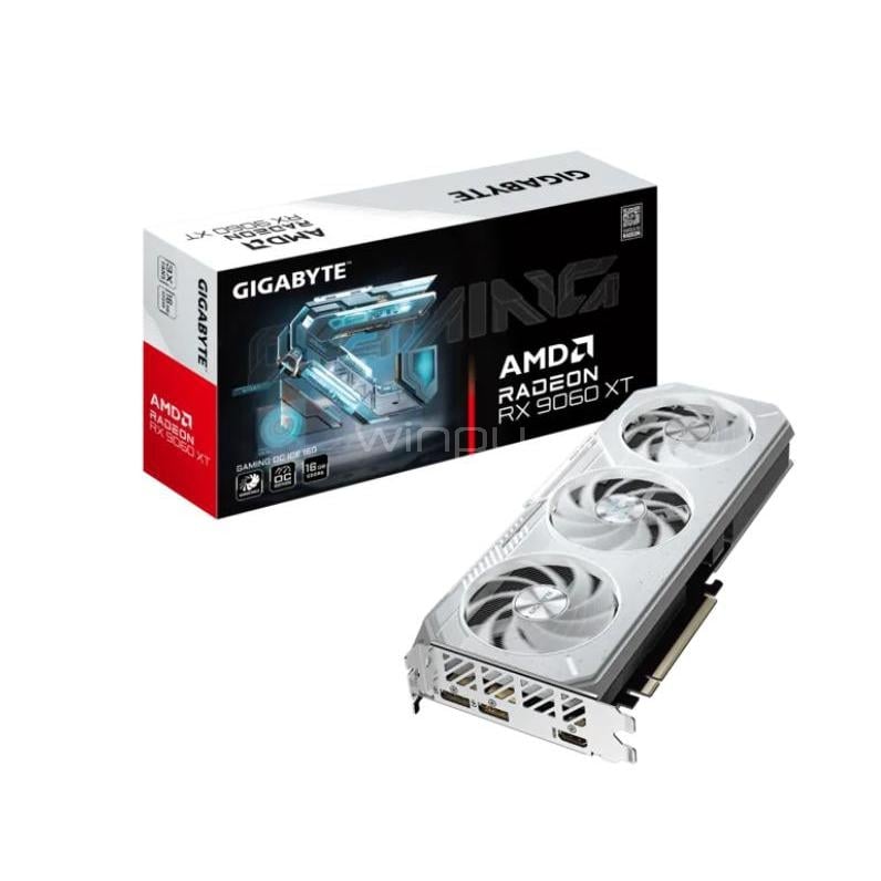 Tarjeta gráfica Gigabyte Radeon RX 9060 XT GAMING OC ICE de 16GB GDDR6