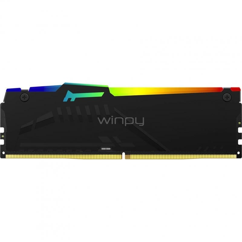 Memoria RAM Kingston Fury Beast RGB de 16GB (DDR5, 6400MHz, CL32, DIMM)