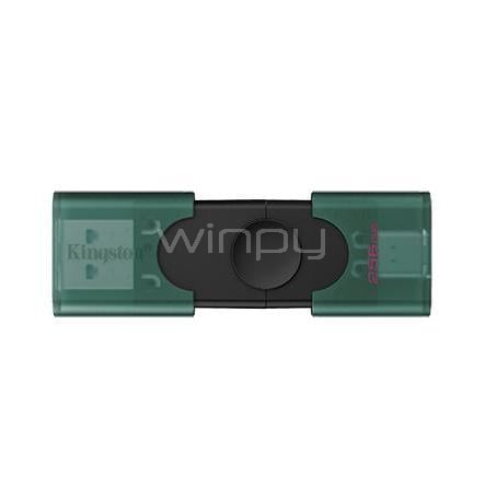Pendrive Kingston DataTraveler Duo G2 de 256GB (USB 3.2, Verde Oscuro)