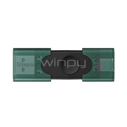 Pendrive Kingston DataTraveler Duo G2 de 128GB (USB 3.2, Verde Oscuro)