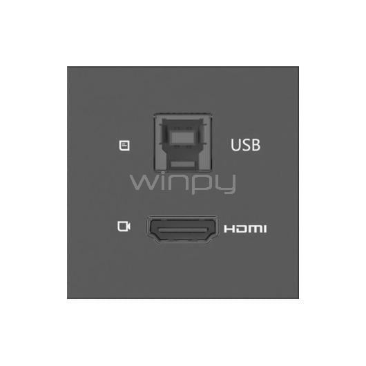 Módulo Pasivo Kramer MD-H+B/AF(B) (1x HDMI, 1x USB, Negro)