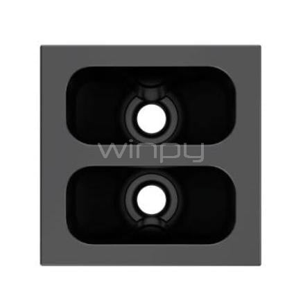 Módulo Pasante Kramer 80-000360 de 2 Orificios (Cables hasta 9mm, 50x50mm, Negro)