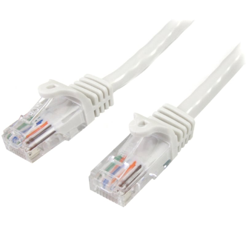Cable de Red de 10m Blanco Cat5e Ethernet RJ45 sin Enganches - StarTech