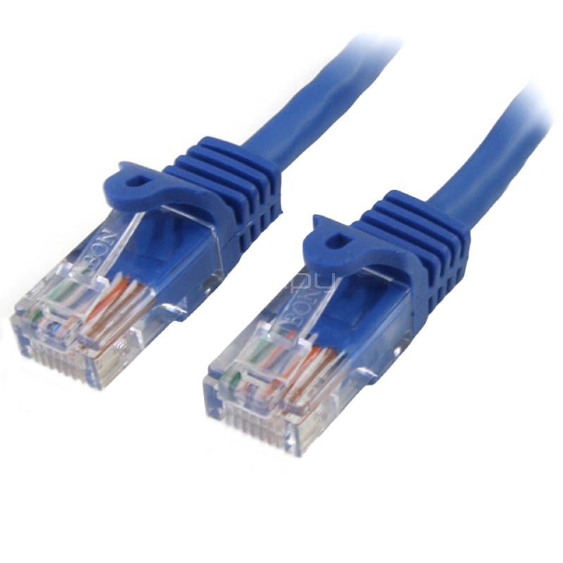 Cable de 3m Azul de Red Fast Ethernet Cat5e RJ45 sin Enganche - Cable Patch Snagless - StarTech