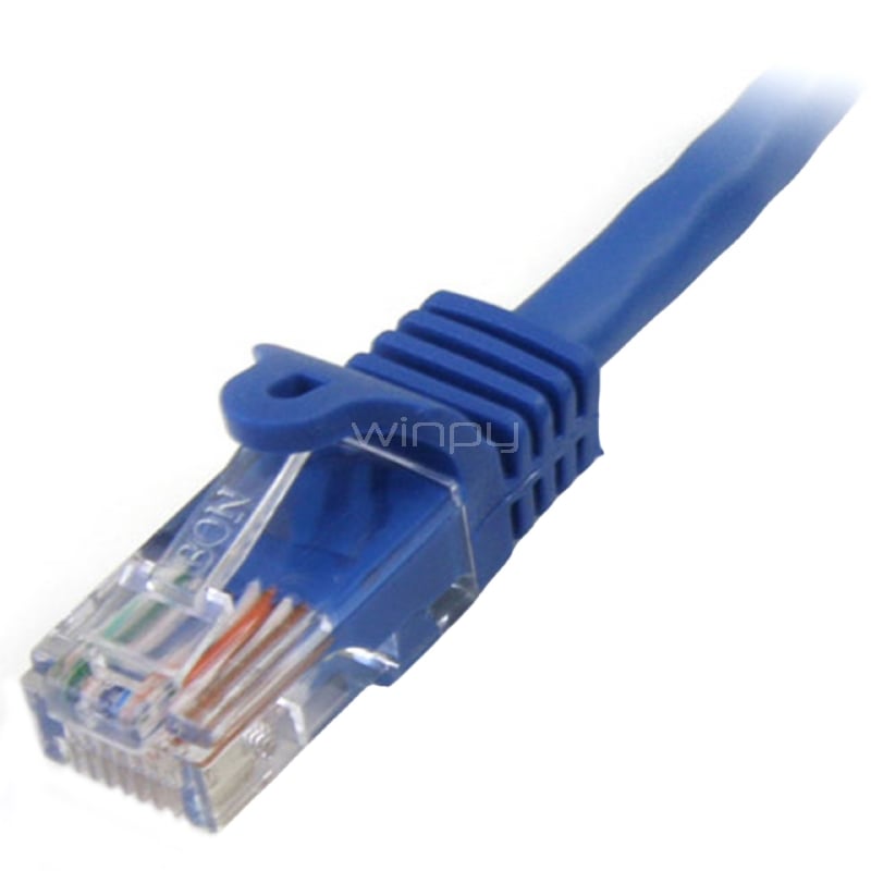 Cable de 3m Azul de Red Fast Ethernet Cat5e RJ45 sin Enganche - Cable Patch Snagless - StarTech