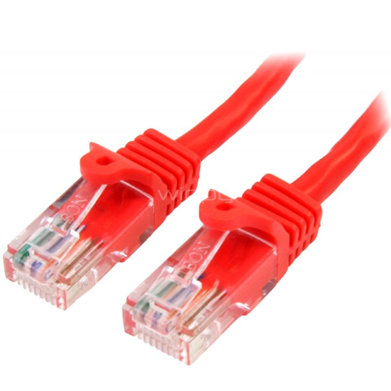 Cable de Red de 0,5m Rojo Cat5e Ethernet RJ45 sin Enganches - StarTech