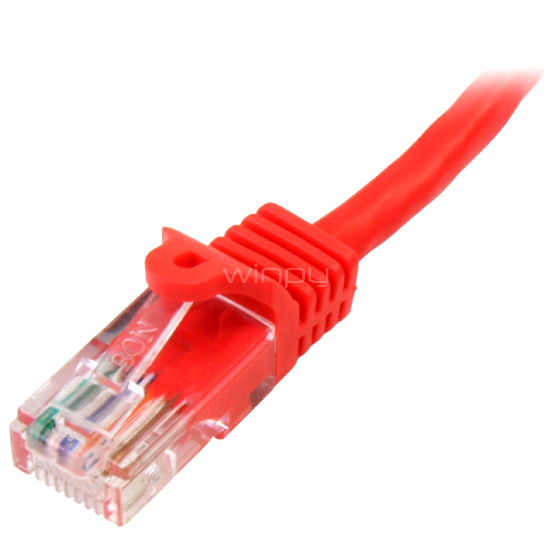 Cable de Red de 0,5m Rojo Cat5e Ethernet RJ45 sin Enganches - StarTech