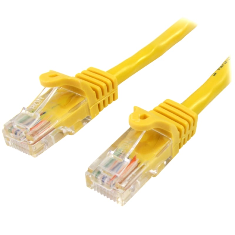 Cable de Red de 0,5m Amarillo Cat5e Ethernet RJ45 sin Enganches - StarTech