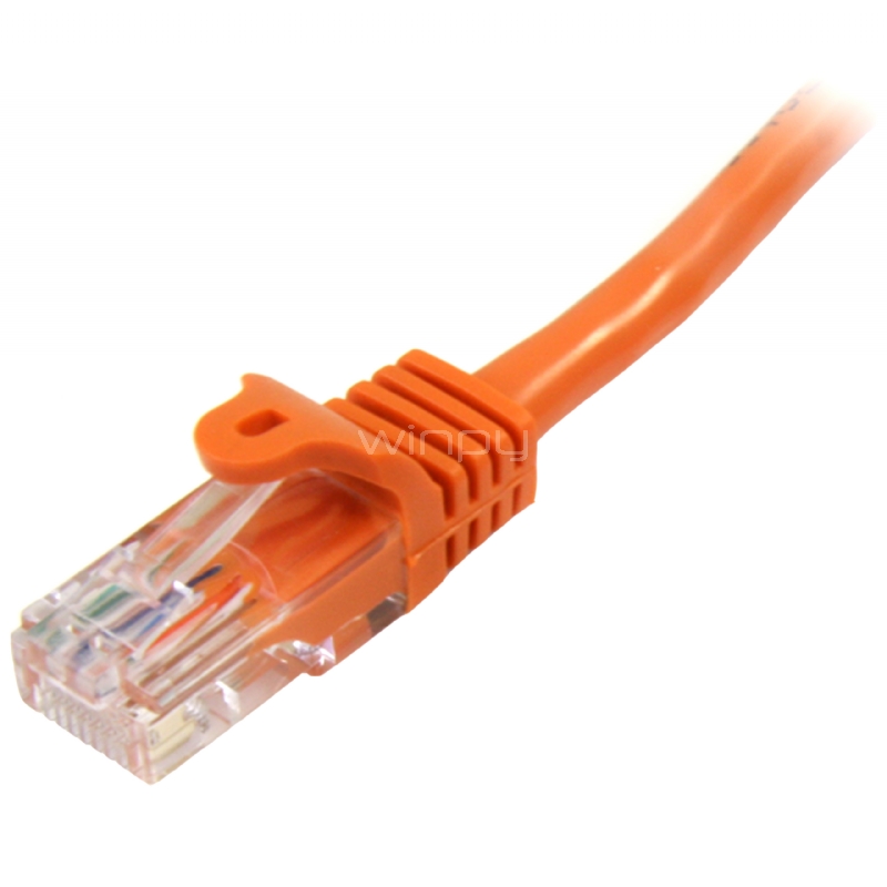 Cable de Red de 5m Naranja Cat5e Ethernet RJ45 sin Enganches - StarTech