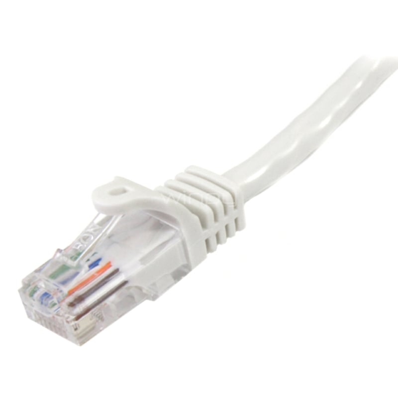 Cable de Red de 5m Blanco Cat5e Ethernet RJ45 sin Enganches - StarTech