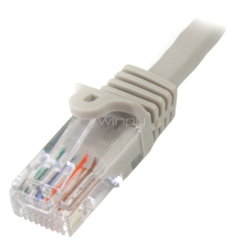 Cable de 4.5m Cat5e Ethernet RJ45 Gris - Sin Enganches  - StarTech