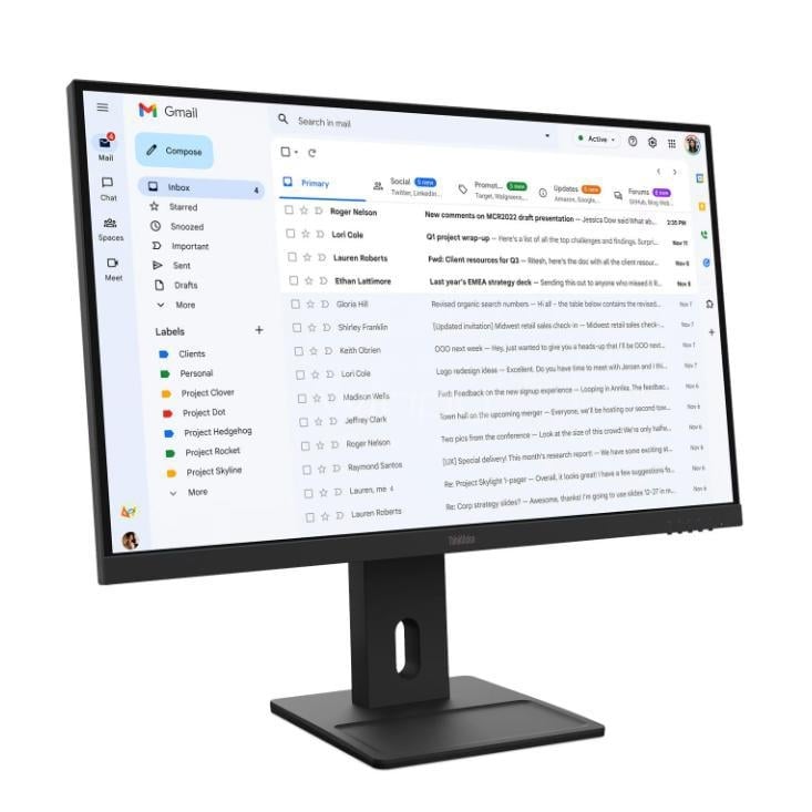 Monitor Lenovo ThinkVision E27-40 de 27” (IPS, Full HD, 100Hz, DP+HDMI+VGA, Vesa)