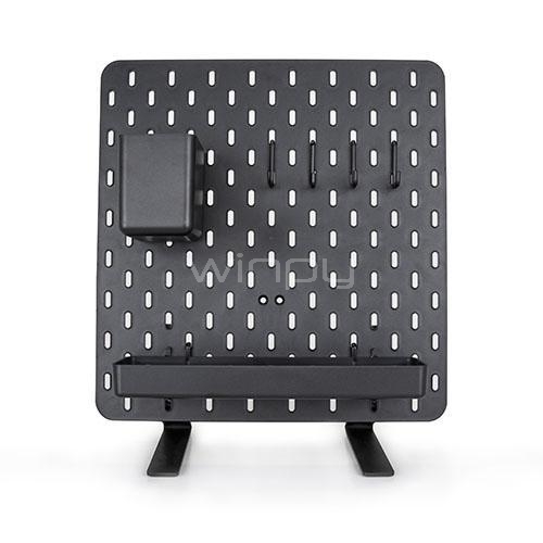 Tablero de Organización Aidata para Escritorio (Pies Metálicos, 4 Ganchos, Negro)