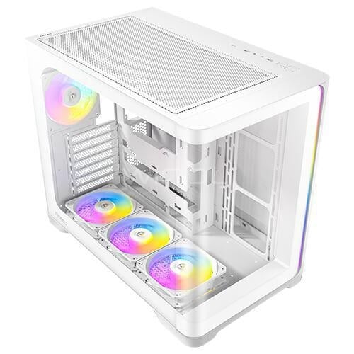 Gabinete Gamer Antec C5 Curve White (ATX, Vidrio Templado Curvado, 4 ventiladores ARGB)