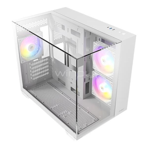 Gabinete Gamer Antec CX600M Trio ARGB White (Micro-ATX, Vidrio Templado, Doble Cámara)