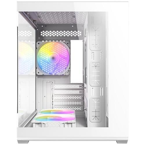 Gabinete Gamer Antec CX60M WHITE ARGB (Micro-ATX, Vidrio Templado, Doble Cámara)