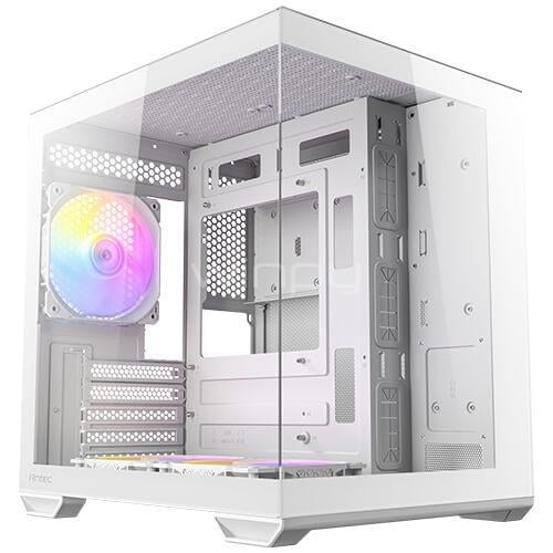 Gabinete Gamer Antec CX60M WHITE ARGB (Micro-ATX, Vidrio Templado, Doble Cámara)