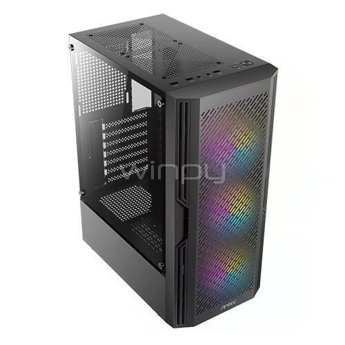 Gabinete Gamer Antec AX20 Extreme (ATX, Vidrio Templado, 5 ventiladores RGB)