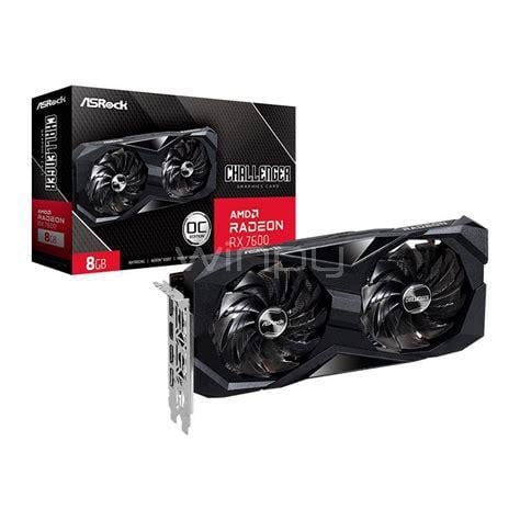 Tarjeta gráfica ASRock AMD Radeon RX 7600 Challenger OC de 8GB GDDR6